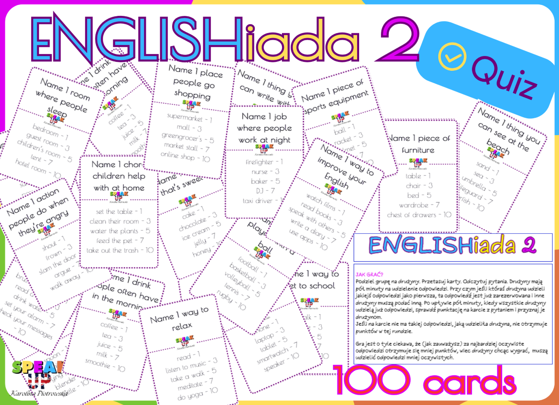 ENGLISHiada vol. 2 QUIZ - Speak UP zdjęcie 1