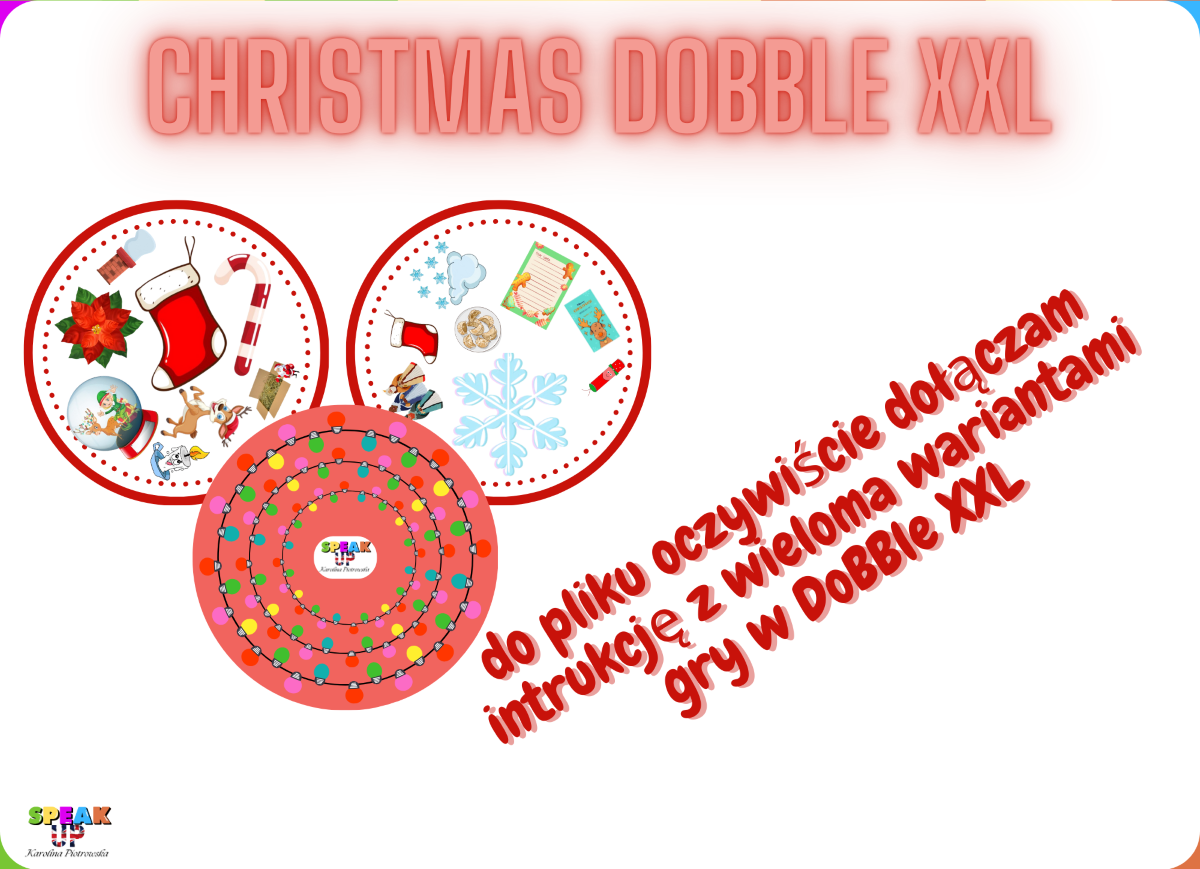 CHRISTMAS DOBBLE XXL + 57 flashcards - Speak UP zdjęcie 3