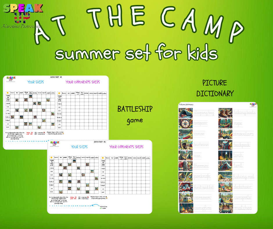 AT THE CAMP - summer set for kids - Speak UP zdjęcie 2