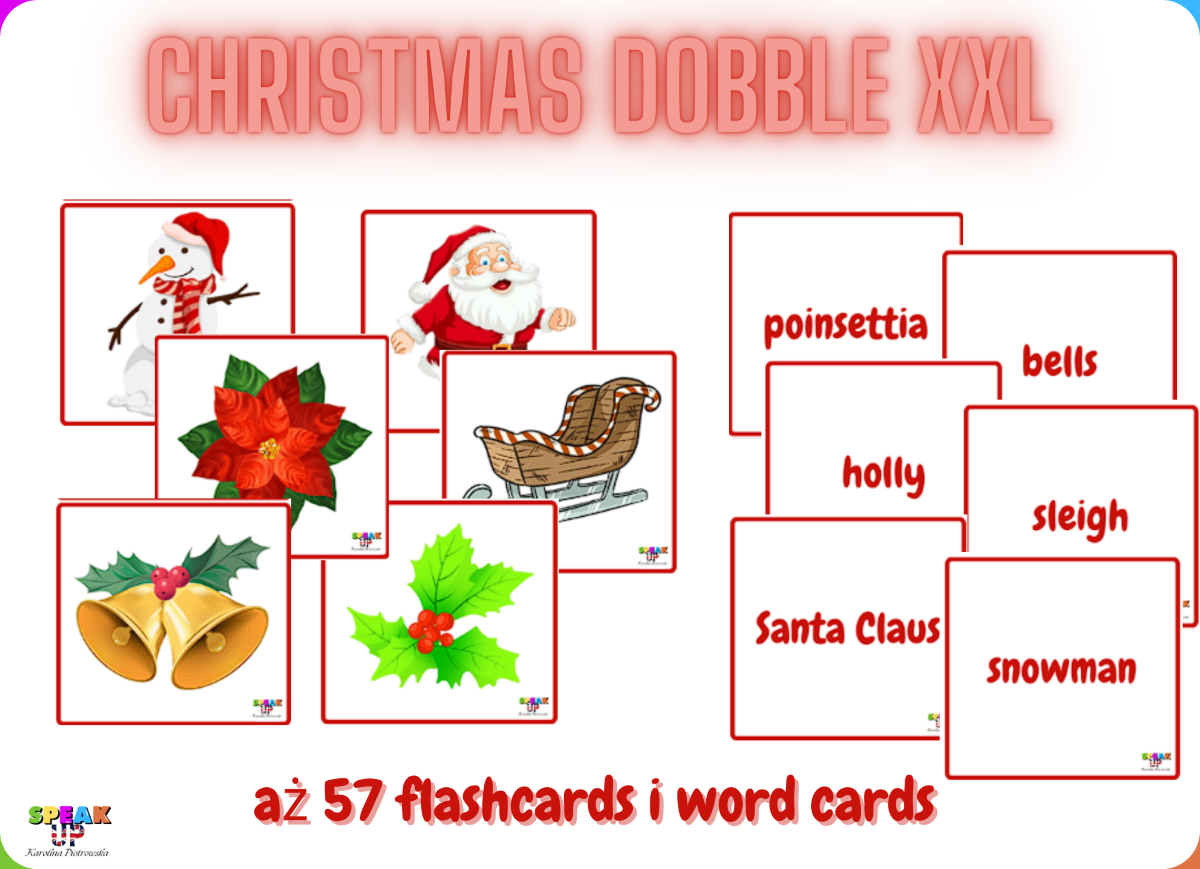 CHRISTMAS DOBBLE XXL + 57 flashcards - Speak UP zdjęcie 1