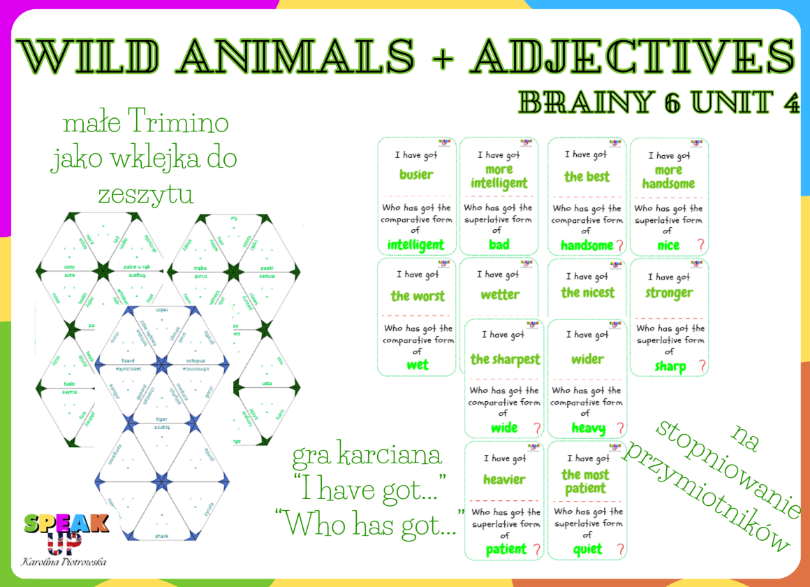 WILD ANIMALS + ADJECTIVES (Brainy 6 unit 4) - Speak UP zdjęcie 2