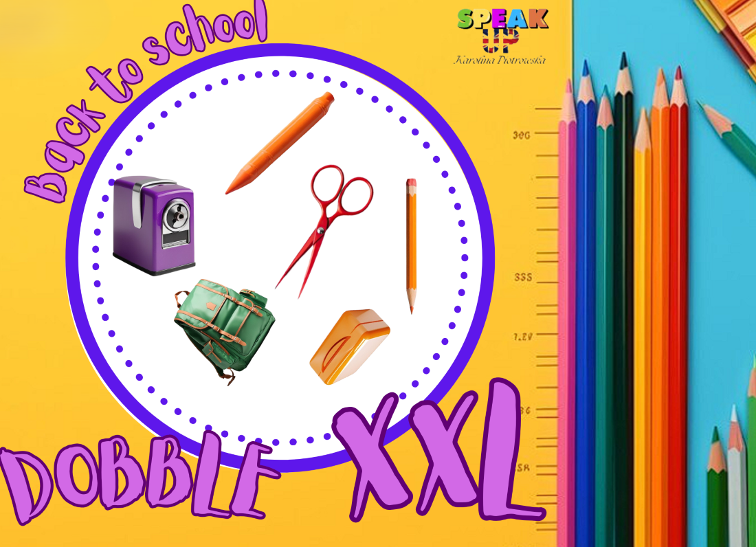 BACK TO SCHOOL Dobble XXL + flashcards - Speak UP zdjęcie 1
