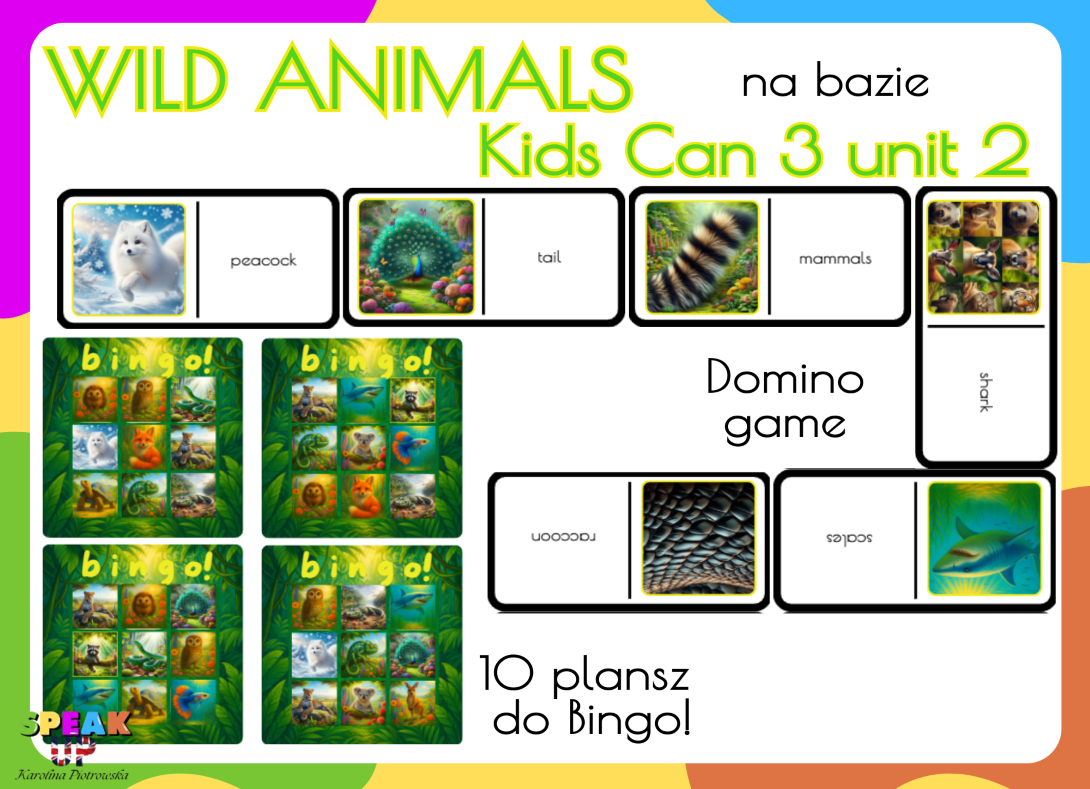 WILD ANIMALS + BODY PARTS + HAVE GOT Kids Can 3 unit 2 - Speak UP zdjęcie 4