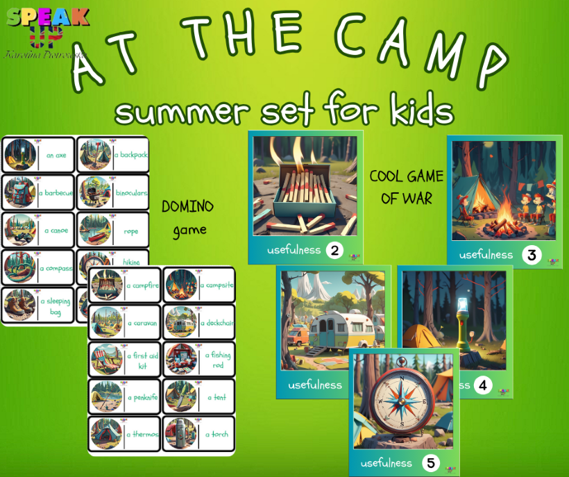 AT THE CAMP - summer set for kids - Speak UP zdjęcie 1