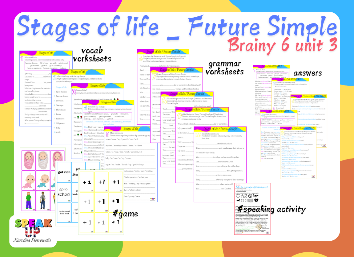 STAGES OF LIFE + Future Simple (Brainy 6 unit 3) - Speak UP zdjęcie 1