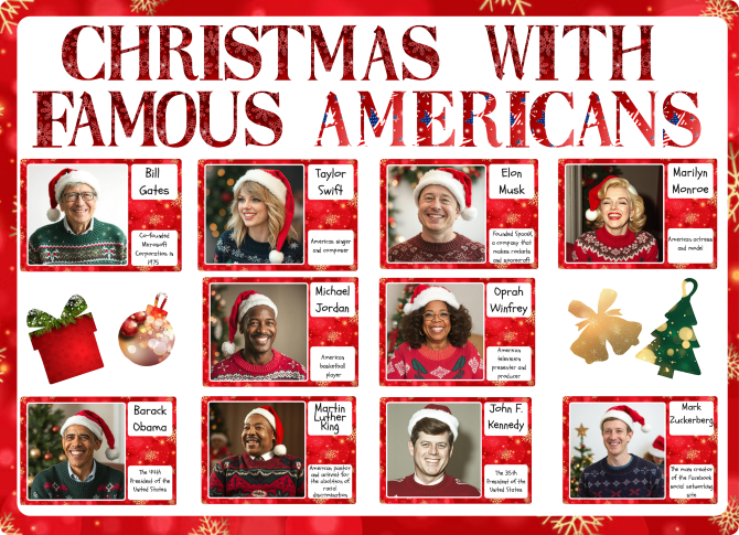 CHRISTMAS WITH FAMOUS AMERICANS gazetka - Speak UP zdjęcie 1