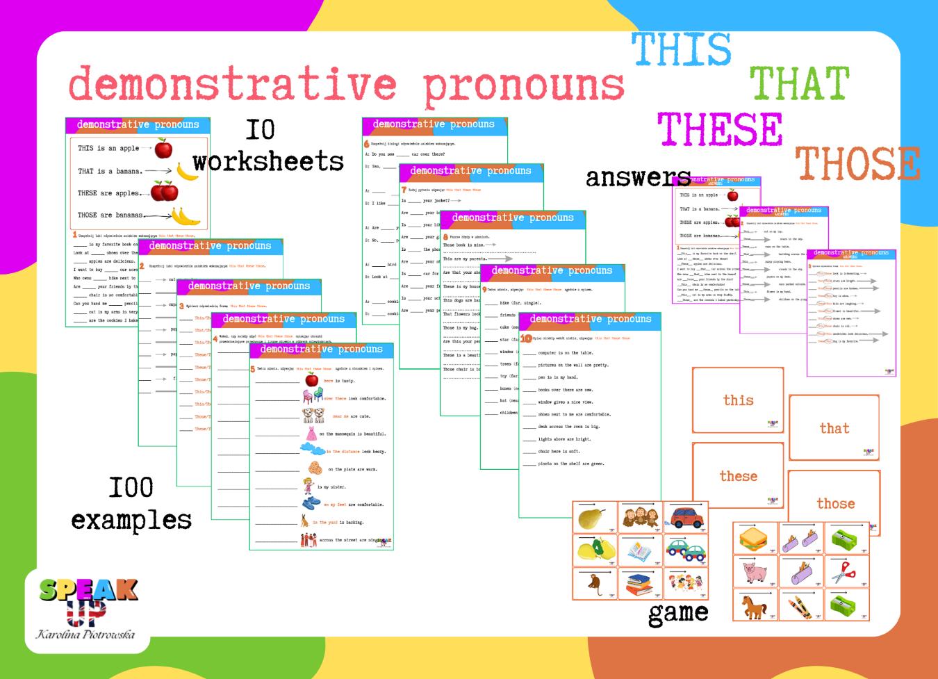 DEMONSTRATIVE PRONOUNS this that these those ZESTAW MATERIAŁÓW - Speak UP zdjęcie 1