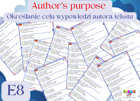 E8 AUTHOR'S PURPOSE określanie celu wypowiedzi