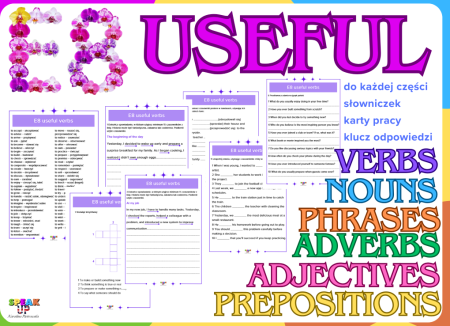 E8 USEFUL... VERBS NOUNS ADJECTIVES PHRASES PREPOSITIONS ADVERBS