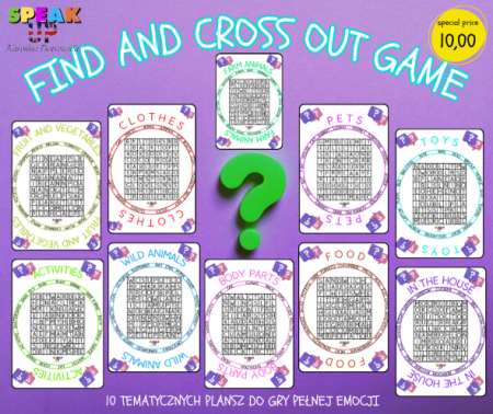 FIND AND CROSS OUT wykreślanki
