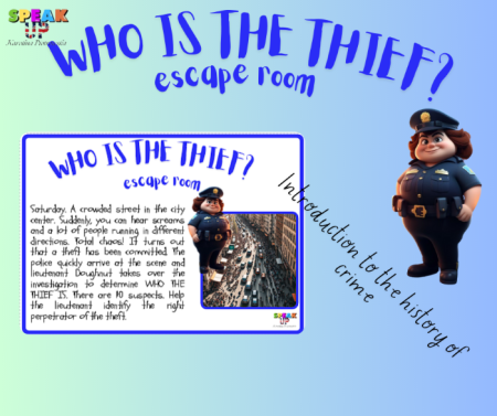 WHO IS THE THIEF? escape room 