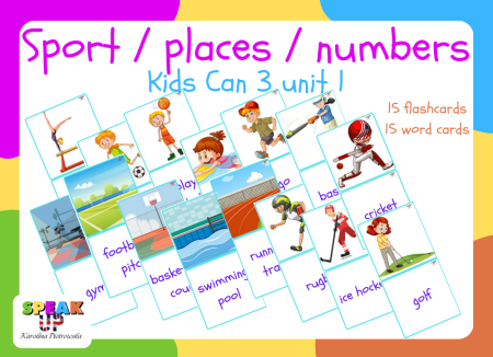 SPORT PLACES NUMBERS Set For Kids