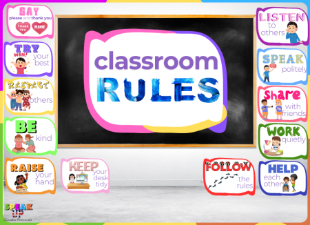 CLASSROOM RULES gazetka ścienna