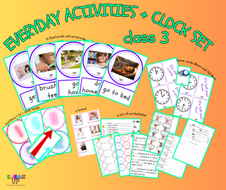 Everyday Activities + Clock SET class 3