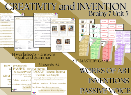 CREATIVITY and INVENTION + Passive Voice Brainy 7 unit 5 SET