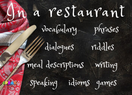 IN A RESTAURANT coprehensive set