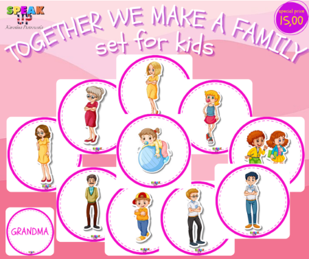 TOGETHER WE MAKE A FAMILY set for kids