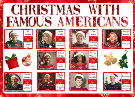 CHRISTMAS WITH FAMOUS AMERICANS gazetka