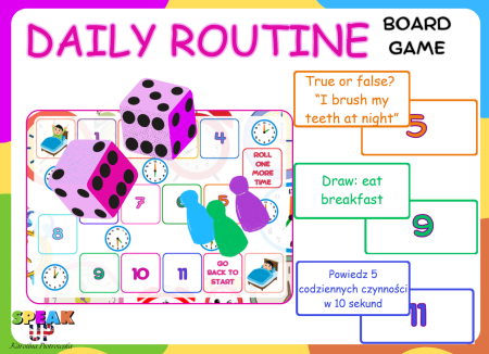 DAILY ROUTINE board game