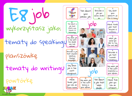 E8 JOBS planszówka + speaking
