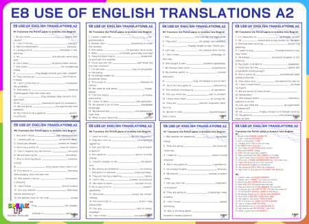 E8 USE OF ENGLISH TRANSLATIONS A2