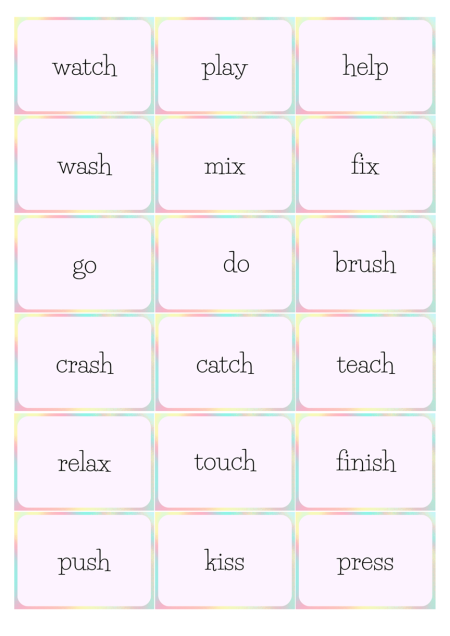 FREE Present Simple grupowanie czasowników