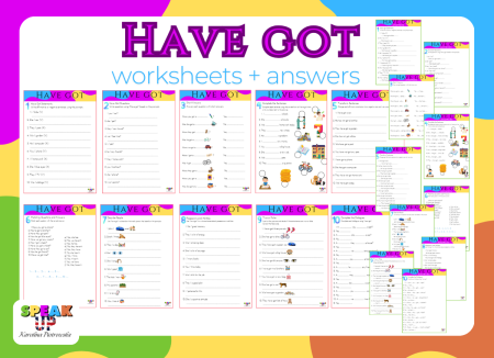 HAVE GOT worksheets + answers