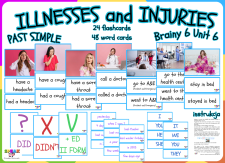 ILLNESSES and INJURIES SET + PAST SIMPLE Brainy 6 Unit 6