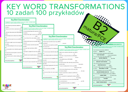 KEY WORD TRANSFORMATIONS 100 przykładów [matura] B2