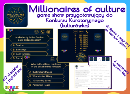MILLIONAIRES OF CULTURE game show przygotowujący do Konkursu Kuratoryjnego
