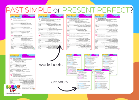 PAST SIMPLE or PRESENT PERFECT worksheets + answers
