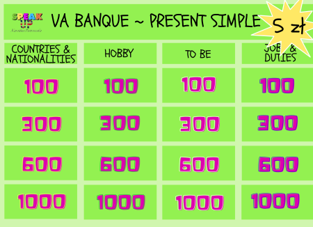 VA BANQUE #2 PRESENT SIMPLE Wh-questions