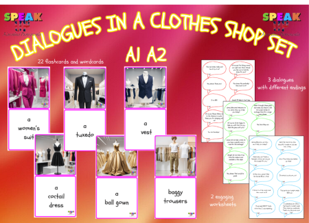 DIALOGUES IN A CLOTHES SHOP SET A1 A2