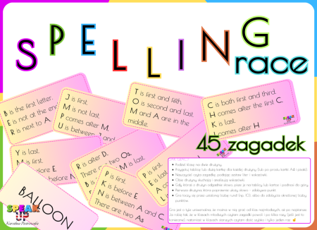 SPELLING RACE class quiz