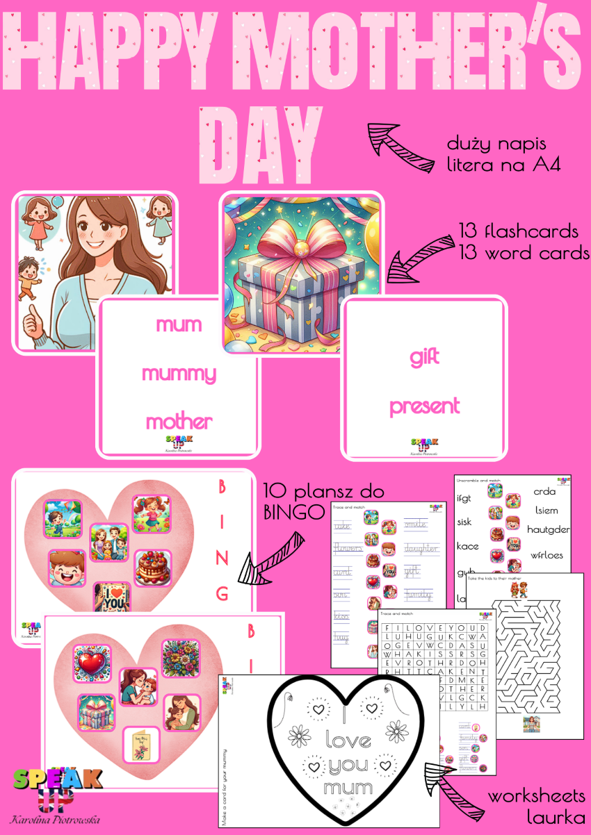 MOTHER'S DAY set for kids + DUŻY NAPIS - Speak UP zdjęcie 1