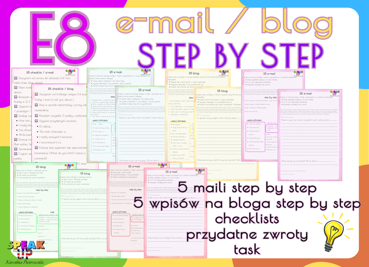 E8 E-MAIL and BLOG step by step WRITING - Speak UP zdjęcie 1