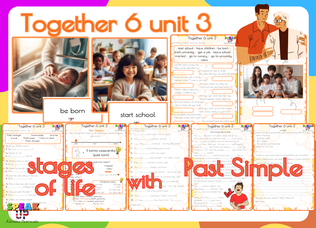 TOGETHER 6 unit 3 - stages of life and Past Simple - Speak UP zdjęcie 1
